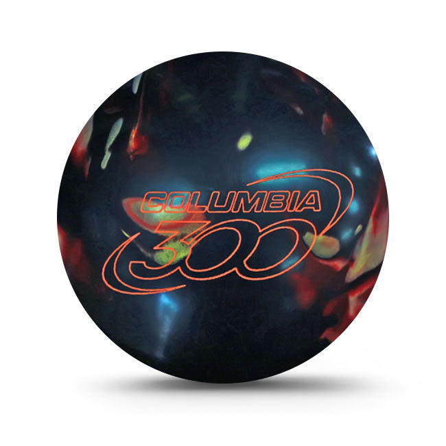 Columbia 300 Lit Red Black Gold Bowling Ball 2