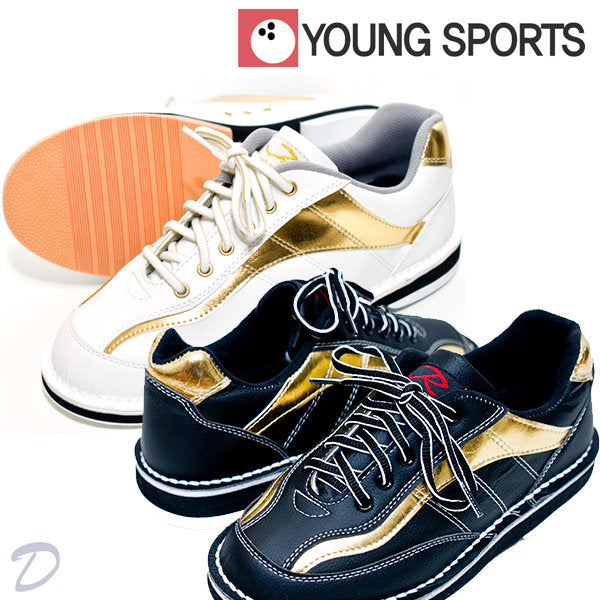 Young Sports Right Handed Bowling Shoes R65 White/Black