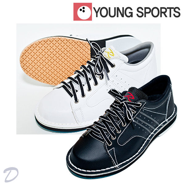 Young Sports Right Handed Bowling Shoes M350 Black / White [Big Size]