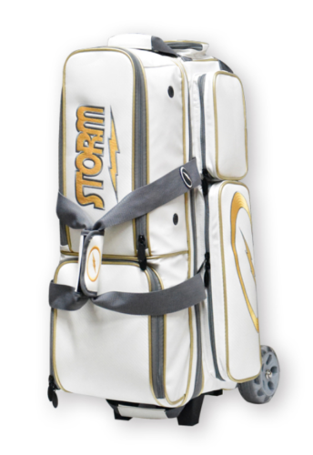 3 Bowling Ball Roller Volt Bag Storm White/Gold Color Authentic
