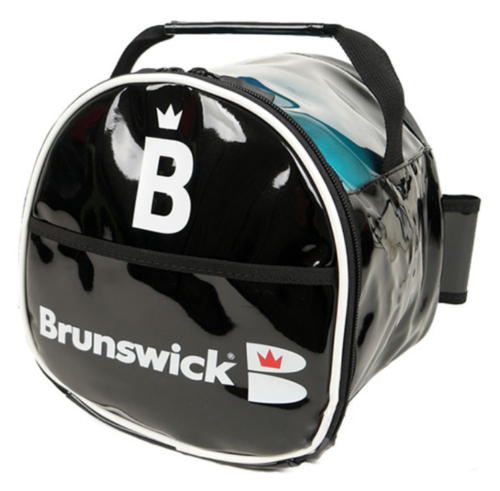 Enamel 1 Bowling Ball Mini Tote Bag Brunswick All Black Authentic