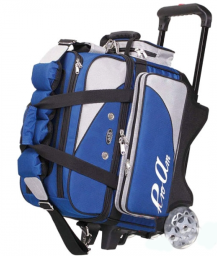 Premium 2 Bowling Ball Roller Bag ABS Blue Color Authentic