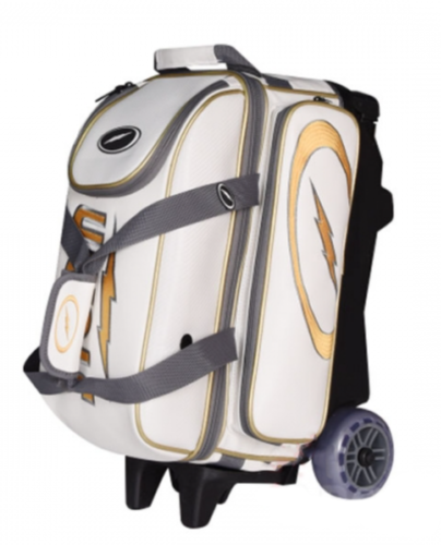 Volt 2 Bowling Ball Tote Roller Bag Storm White/Gold Color Authentic
