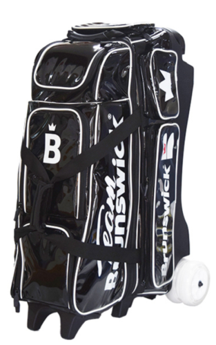 Enamel 4 Bowling Ball Roller Bag Brunswick All Black Color Authentic