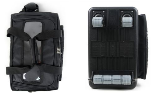 Premium 2 Bowling Ball Caster Bag ABS Black Color Authentic 2