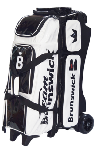 Enamel 4 Bowling Ball Roller Bag Brunswick White/Black Color Authentic