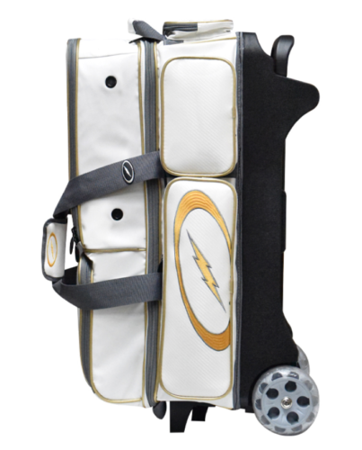 3 Bowling Ball Roller Volt Bag Storm White/Gold Color Authentic 4
