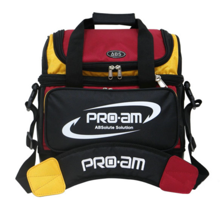 Premium 1 Bowling Ball Roller Bag ABS Red/Yellow Color Authentic 3