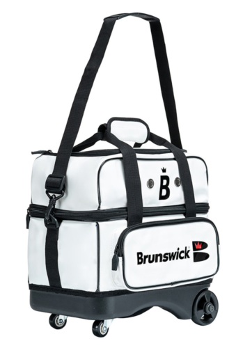 Enamel 1 Bowling Ball Roller Bag Brunswick All White Color Authentic