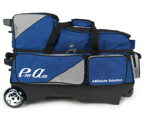 Premium 4 Bowling Ball Roller Bag ABS Blue Color Authentic 2