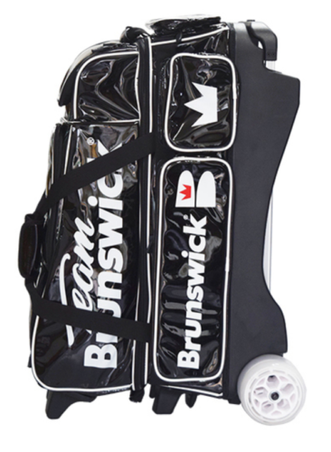 Enamel 4 Bowling Ball Roller Bag Brunswick All Black Color Authentic 3