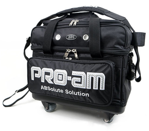 Premium 2 Bowling Ball Caster Bag ABS Black Color Authentic