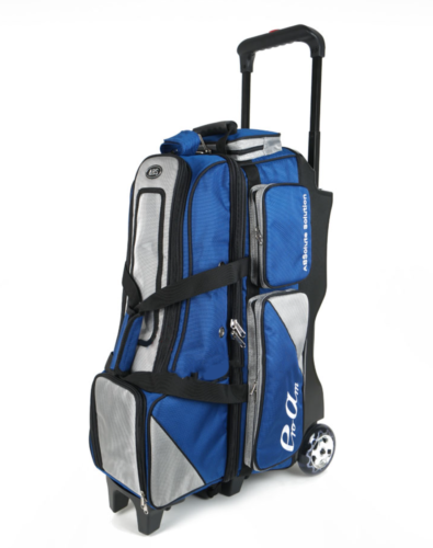 Premium 4 Bowling Ball Roller Bag ABS Blue Color Authentic