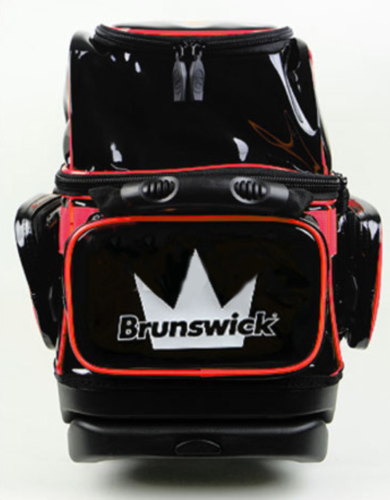 Enamel 3 Bowling Ball Roller Bag Branswick Black/Red Color Authentic 5