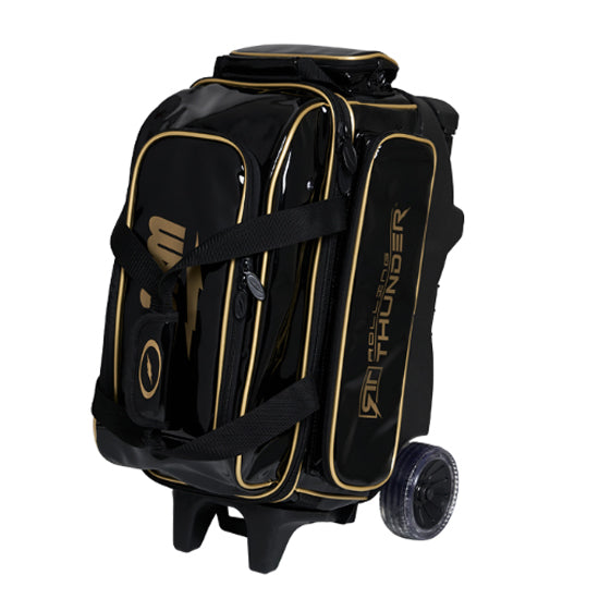 Storm Rolling Thunder Plus 2-Ball Roller Bowling Bag in Black Gold