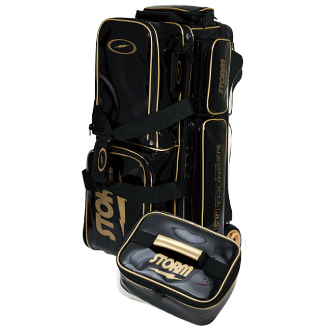Storm 2024 Rolling Thunder Plus 3 Ball Roller Bag Accessory Pouch Black Gold Color