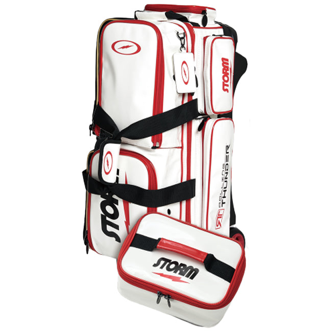 Storm 2024 Rolling Thunder Plus 3 Ball Roller Bag Accessory Pouch White Red Color